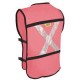 Chaleco con reflejante de rescatista rosa c/ 4 bolsas