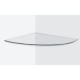 Repisa esquinero vidrio templado 30x30x.06 claro