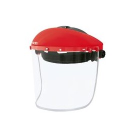 Protector facial con mica de policarbonato y prefuerzo de aluminio