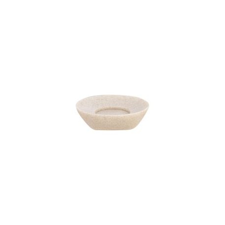 Jabonera Piedra beige con blanco