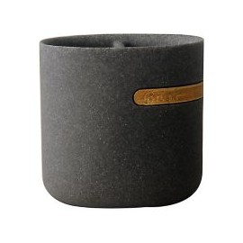Portacepillo de piedra negro con café