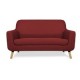 Sofa 2 plazas rojo