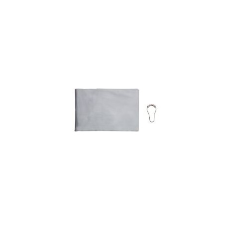 Cortina PEVA Anillos Decorados Gris