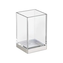 Vaso de baño Clarity acrílico cromo