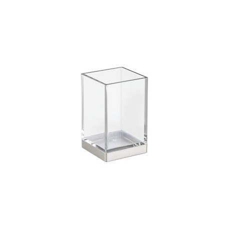 Vaso de baño Clarity acrílico cromo