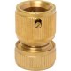 Conector rápido 1/2" sin stop bronce