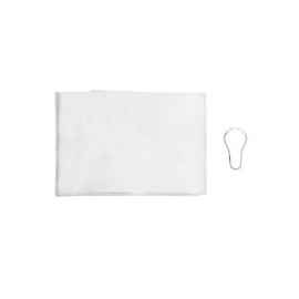 Cortina PEVA Anillos Decorados Blanca
