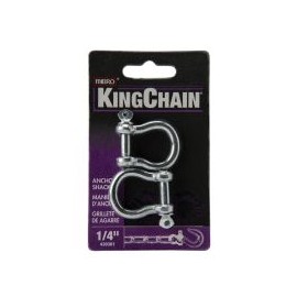 Grillete p/cadena de zinc 1/4" x 2 pc en tarjeta