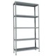 Estante con 5 repisas gris metálico 180 x 90 x 30 cm