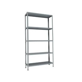 Estante con 5 repisas gris metálico 180 x 90 x 30 cm