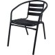 Silla Slat Alum/Metal negra