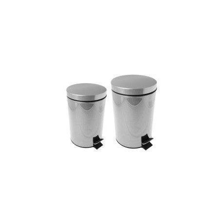 Pack basurero metal pedal 12 + 20 L