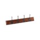 Perchero para pared doble con 4 sostenedores