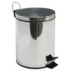 Bote de basura con pedal acero inoxidable cromo 3 L