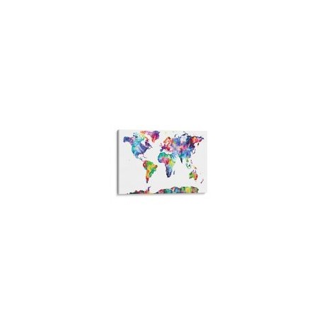Cuadro El Mundo en Acuarela 75x50