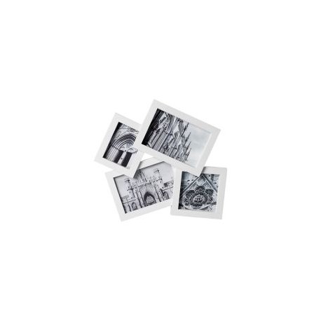 Marco de foto blanco 2x9x14 cm + 7x9 cm + 9x9 cm