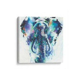 Elefante a pinceladas, canvas 50x50