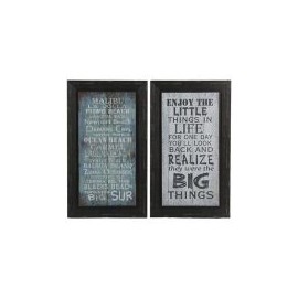 Set 2 cuadros Frases 30x60 cm