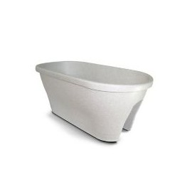 Maceta grande para barandal color marmol