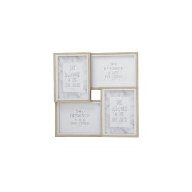 Set de 4 marcos fotos natural 10x15cm