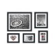 Set de 5 marcos de fotos negro