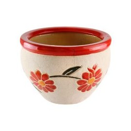 Maceta Flor HV-441R Roja 17 x 12 cm