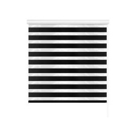Persiana enrollable duo Wood negro 120x250 cm