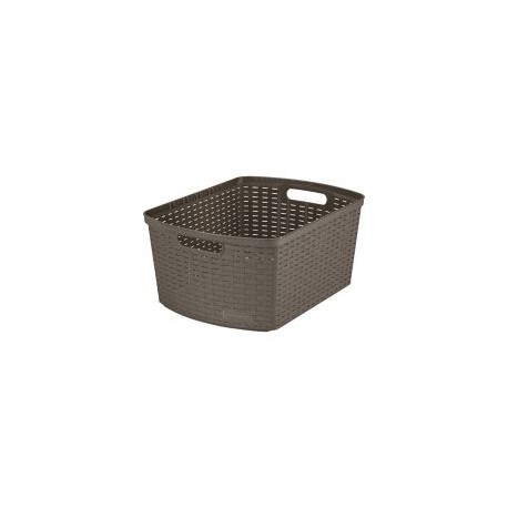 Canasta shia alta de 12 lt café