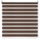 Persiana enrollable doble blackout sheer café 140x165 cm.