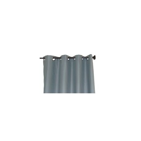 Cortina Bo liso con aros gris 135x220 cm