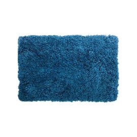 Tapete de baño peludo azul 50x 80 cm
