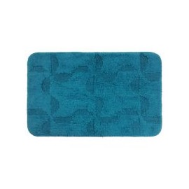 Tapete de baño de algodón turquesa 50x80 cm