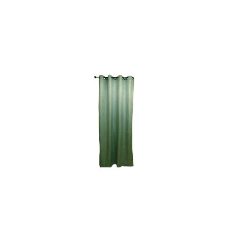 Cortina Black Out Imitacion Lino Color Menta 135x220, Con Aros Metalicos