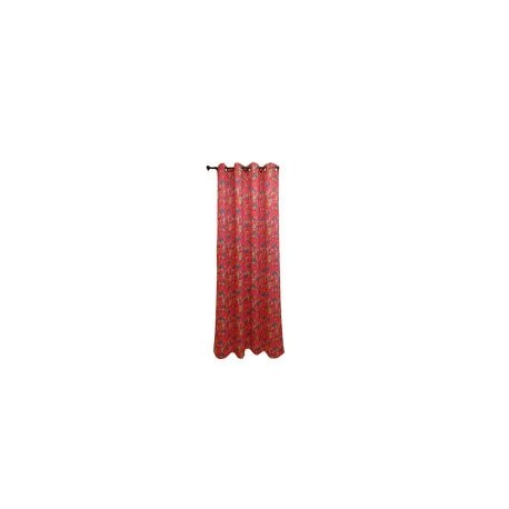 Cortina Infantil Black Out Forro Plateado Rosa con Corazones 135x220 cm