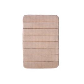 Tapete de baño Foam rayas beige 40x60 cm