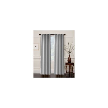 Cortina RD lineas con aros gris 135x220 cm.