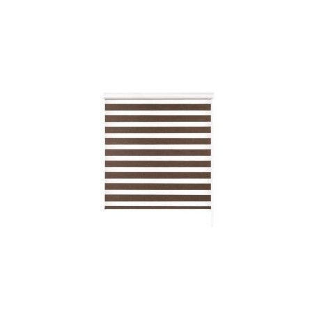 Persiana enrollable duo Wood café 160x165 cm