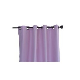 Cortina Bo lisa con aros rosa 135x220 cm