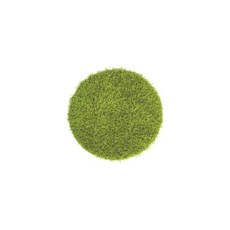 Pie de cama shaggy circular verde 60 cm