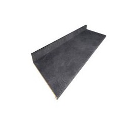 Cubierta ciega postformada nariz radial con respaldo black alicante semibrillante