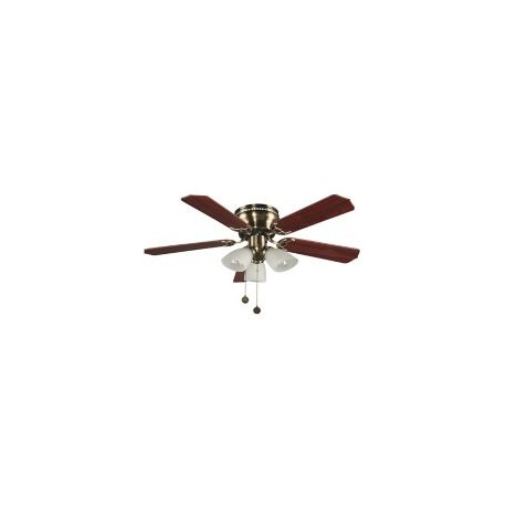 Ventilador 42" Flint 5aspas 3luces bronce pulido
