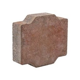 Adoquín cruz romana rosa 22.5x25x6 cm