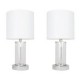 Pack 2 Lampara Mesa Cromo 1L E27 60W