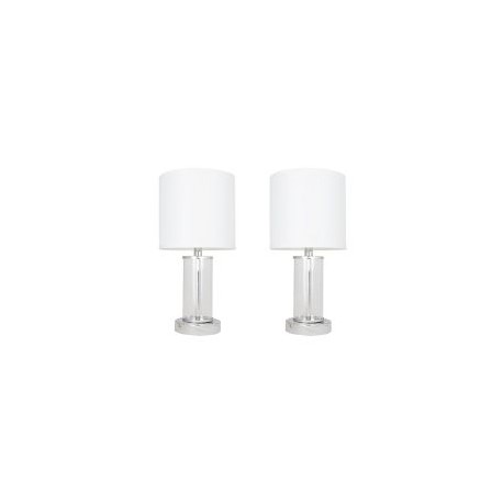 Pack 2 Lampara Mesa Cromo 1L E27 60W
