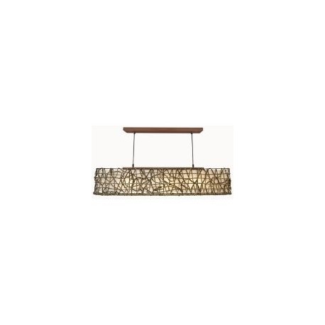 Lámpara colgante 40W Alamos natural 1luz E27 ratan 20cm