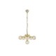 Lámpara colgante 60W Trento transparente 6luces G9 metal 180cm