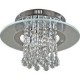 Lámpara colgante 40W Allison plata 3luces E14 vidrio 40cm