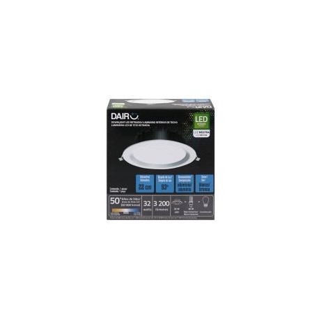 Empotrado led 32W Rex blanco neutra 3200lm 60W aluminio redondo