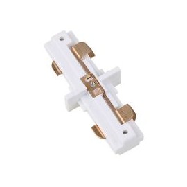 Conector recto p/riel blanco