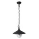 Lámpara colgante exterior 60W Etiopía negro 1luz E27 metal IP44 90cm
